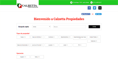 Desktop Screenshot of calzettapropiedades.com