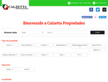 Tablet Screenshot of calzettapropiedades.com